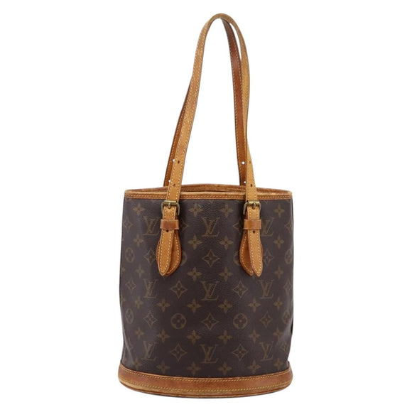 LOUIS VUITTON Monogram Bucket PM Shoulder Bag M42238 LV Auth 186954