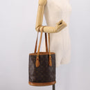 LOUIS VUITTON Monogram Bucket PM Shoulder Bag M42238 LV Auth 186954-21