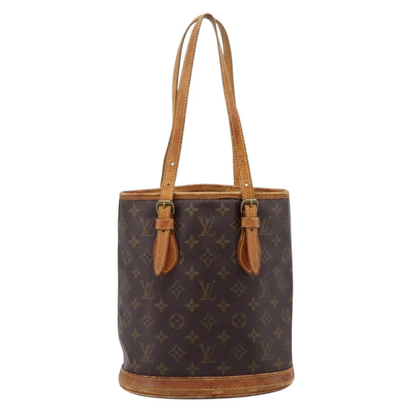 LOUIS VUITTON Monogram Bucket PM Shoulder Bag M42238 LV Auth 186954