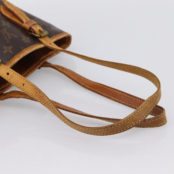LOUIS VUITTON Monogram Bucket PM Shoulder Bag M42238 LV Auth 186954
