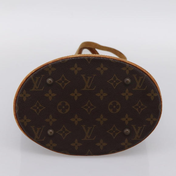 LOUIS VUITTON Monogram Bucket PM Shoulder Bag M42238 LV Auth 186954