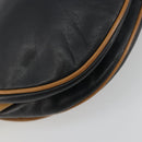 CELINE Shoulder Bag Leather Black Gold Auth 186955-13