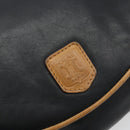 CELINE Shoulder Bag Leather Black Gold Auth 186955-14