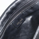 CELINE Shoulder Bag Leather Black Gold Auth 186955-16