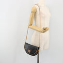CELINE Shoulder Bag Leather Black Gold Auth 186955-23