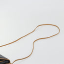 CELINE Shoulder Bag Leather Black Gold Auth 186955-8