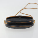 CELINE Shoulder Bag Leather Black Gold Auth 186955-9