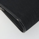 Christian Dior Trotter Canvas Shoulder Bag Black Gold Auth 186956-11