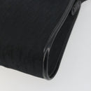 Christian Dior Trotter Canvas Shoulder Bag Black Gold Auth 186956-12