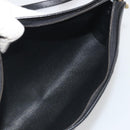 Christian Dior Trotter Canvas Shoulder Bag Black Gold Auth 186956-17
