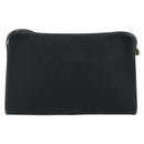 Christian Dior Trotter Canvas Shoulder Bag Black Gold Auth 186956-3