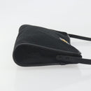 Christian Dior Trotter Canvas Shoulder Bag Black Gold Auth 186956-4