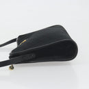 Christian Dior Trotter Canvas Shoulder Bag Black Gold Auth 186956-5
