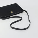 Christian Dior Trotter Canvas Shoulder Bag Black Gold Auth 186956-7