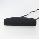 Christian Dior Trotter Canvas Shoulder Bag Black Gold Auth 186956-9