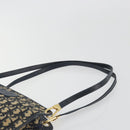 Christian Dior Trotter Canvas Shoulder Bag Navy Gold Auth 186959A-8