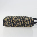Christian Dior Trotter Canvas Shoulder Bag Navy Gold Auth 186959A-5