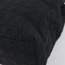 Christian Dior Canage Hand Bag Canvas Black Gold Auth 186960-14