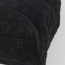 Christian Dior Canage Hand Bag Canvas Black Gold Auth 186960-16