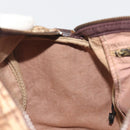 Christian Dior Trotter Canvas Boston Bag Beige Gold Auth 186961-17