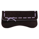 Miu Miu Clutch Bag Suede Brown Silver Auth 186970-2