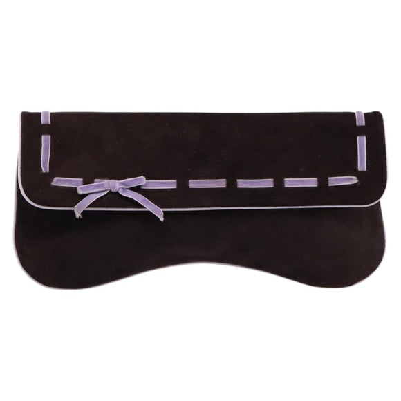 Miu Miu Clutch Bag Suede Brown Silver Auth 186970