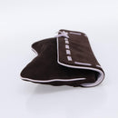 Miu Miu Clutch Bag Suede Brown Silver Auth 186970-5