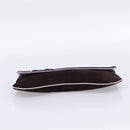 Miu Miu Clutch Bag Suede Brown Silver Auth 186970-7