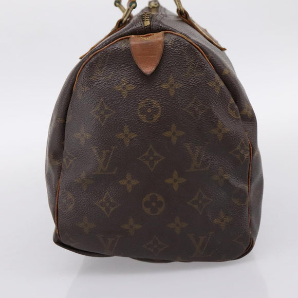 LOUIS VUITTON Monogram Speedy 30 Hand Bag M41526 LV Auth 186972