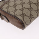 GUCCI GG Supreme Web Sherry Line Bag PVC Beige Gold 89 02 055 Auth 186975-9