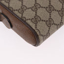 GUCCI GG Supreme Web Sherry Line Bag PVC Beige Gold 89 02 055 Auth 186975-15