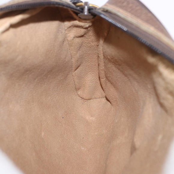 GUCCI GG Supreme Web Sherry Line Bag PVC Beige Gold 89 02 055 Auth 186975