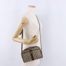GUCCI GG Supreme Web Sherry Line Bag PVC Beige Gold 89 02 055 Auth 186975-22