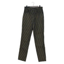 FENDI Zucca Canvas Pants XO Black Brown Auth 186981A-1