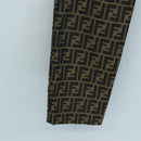 FENDI Zucca Canvas Pants XO Black Brown Auth 186981A-13