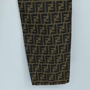 FENDI Zucca Canvas Pants XO Black Brown Auth 186981A-14