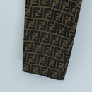 FENDI Zucca Canvas Pants XO Black Brown Auth 186981A-6