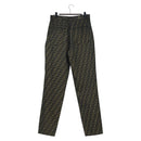 FENDI Zucca Canvas Pants XO Black Brown Auth 186981A-8