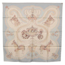 HERMES Carre 90 Scarf Silk Light Blue Auth 186988-13