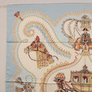 HERMES Carre 90 Scarf Silk Light Blue Auth 186988-2