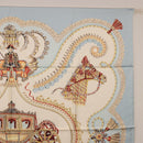 HERMES Carre 90 Scarf Silk Light Blue Auth 186988-4