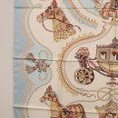 HERMES Carre 90 Scarf Silk Light Blue Auth 186988-5