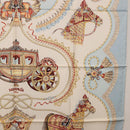 HERMES Carre 90 Scarf Silk Light Blue Auth 186988-7