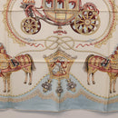 HERMES Carre 90 Scarf Silk Light Blue Auth 186988-9
