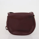 CARTIER Must Line Shoulder Bag Leather 2 Set Bordeaux Gold Auth 186999-11