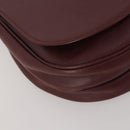 CARTIER Must Line Shoulder Bag Leather 2 Set Bordeaux Gold Auth 186999-16