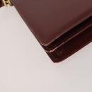 CARTIER Must Line Shoulder Bag Leather 2 Set Bordeaux Gold Auth 186999-8