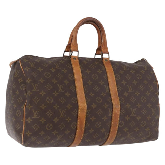 LOUIS VUITTON Monogram Keepall 45 Boston Bag M41428 LV Auth 187012