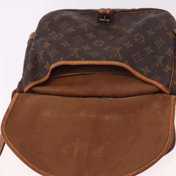 LOUIS VUITTON Monogram Saumur 30 Shoulder Bag M42256 LV Auth 187014