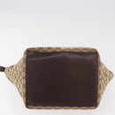 GUCCI GG Canvas Web Sherry Line Tote Bag Beige Silver Red 131230 Auth 187021-5